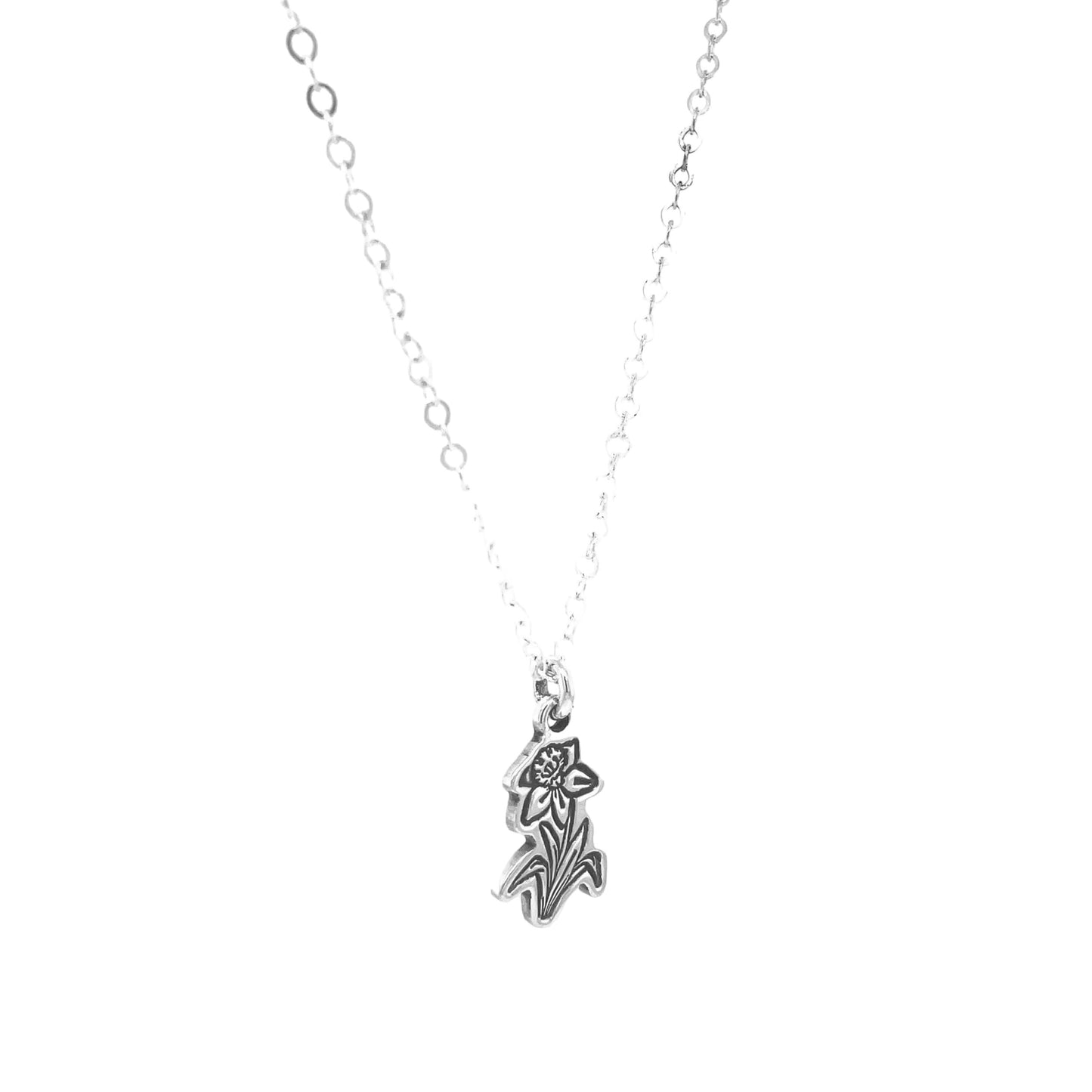 Necklace | Birth Flower Charm | Daffodil - March's Birth Flower