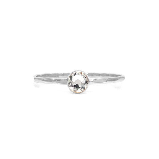 Stacking Ring | Crystal Solitaire | Diamond