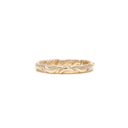 Stacking Ring | Embossed | Moon Pattern