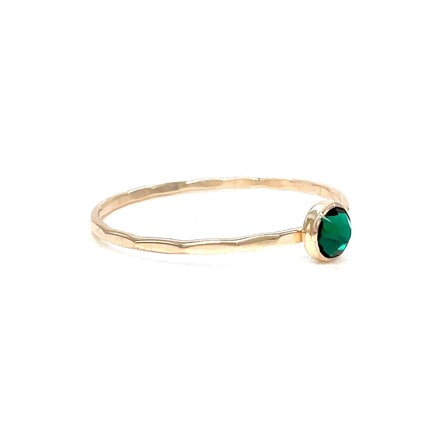 Stacking Ring | Crystal Solitaire | Emerald