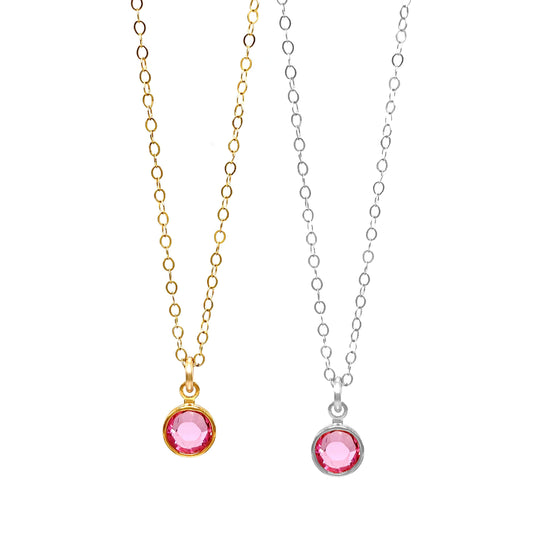 Necklace | Crystal Charm | Pink Tourmaline