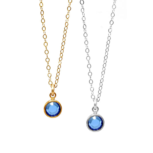 Necklace | Crystal Charm | Sapphire