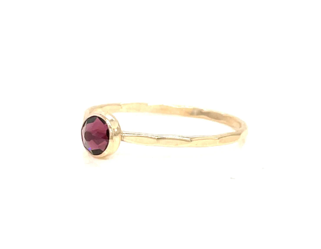 Stacking Ring | Crystal Solitaire | Amethyst