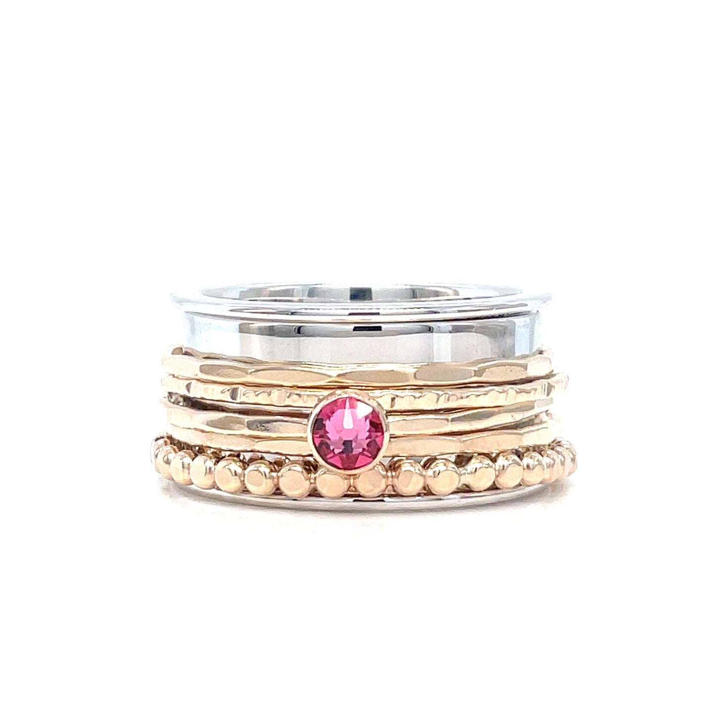 Fidget Ring | Spinner | Pink Tourmaline Crystal