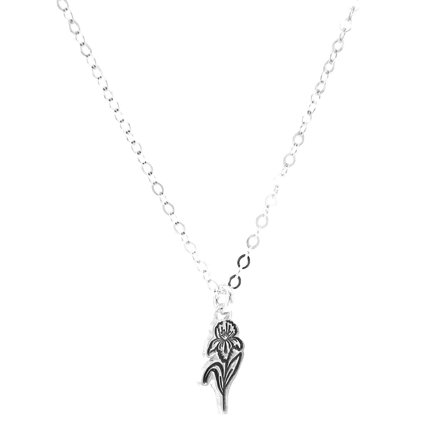 Necklace | Birth Flower Charm | Violet - February's Birth Flower