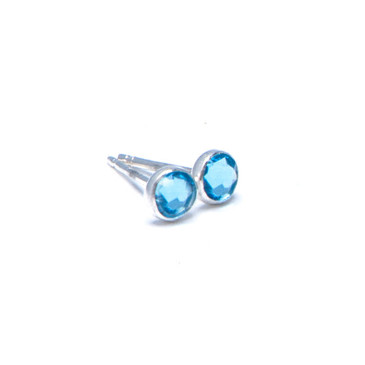 Earrings | Crystal Studs | Aquamarine