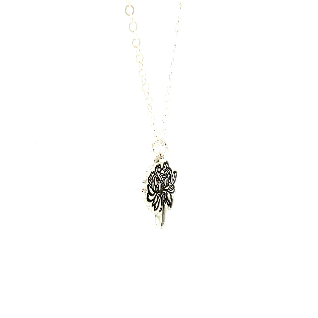 Necklace | Birth Flower Charm | Chrysanthemum - November's Birth Flower