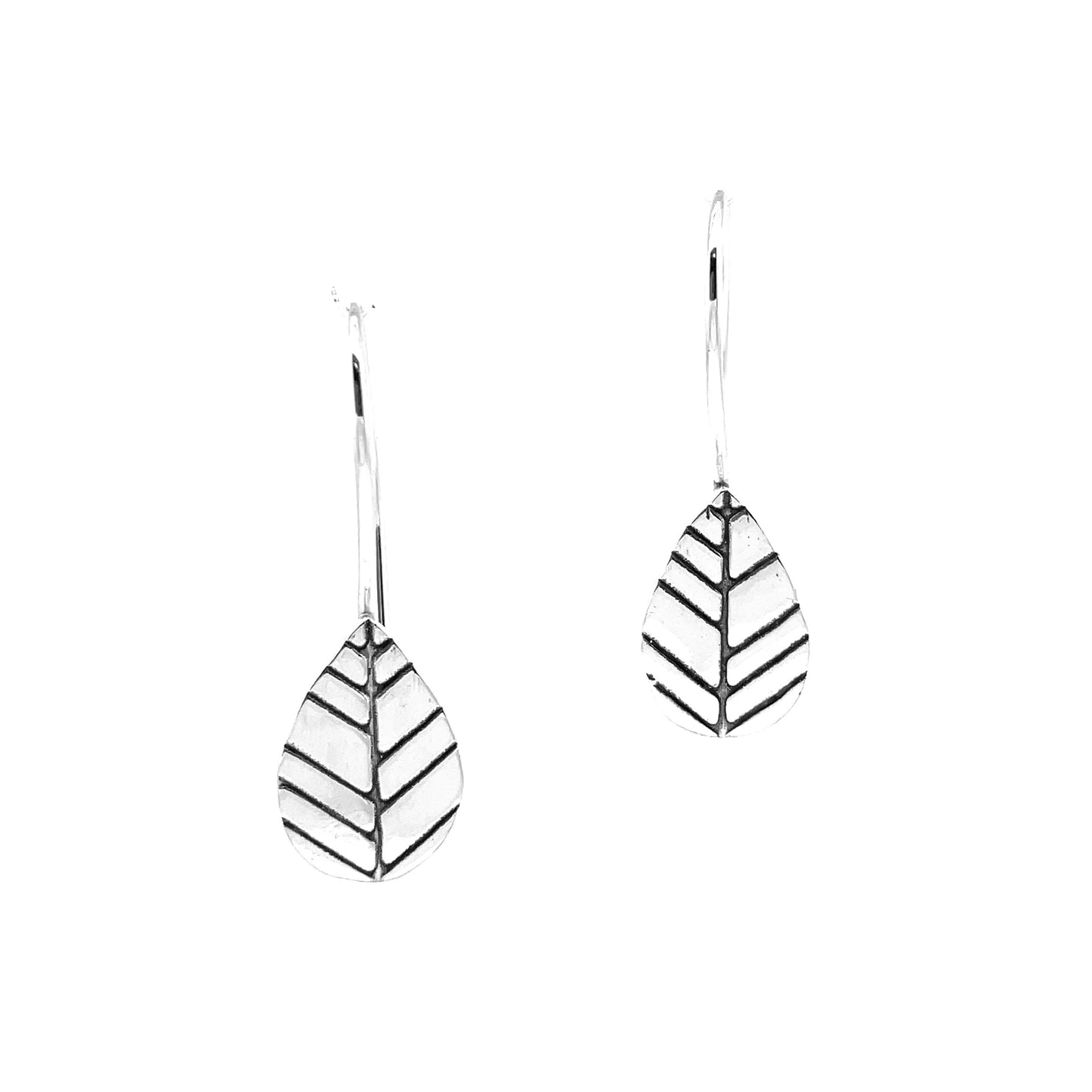 Earrings | Drop | Leaf Texture