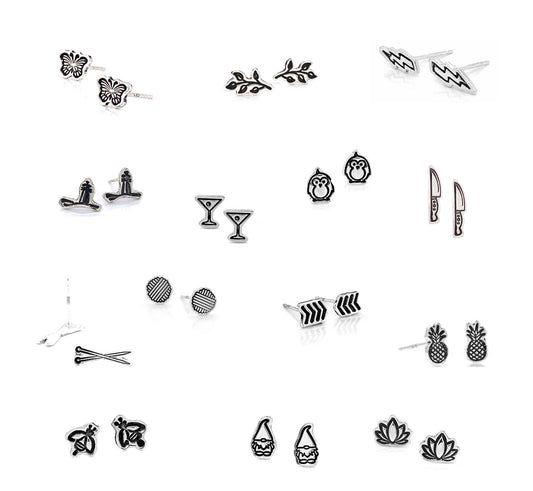 Build Your Own | Earrings | Sterling Silver Stud Earrings