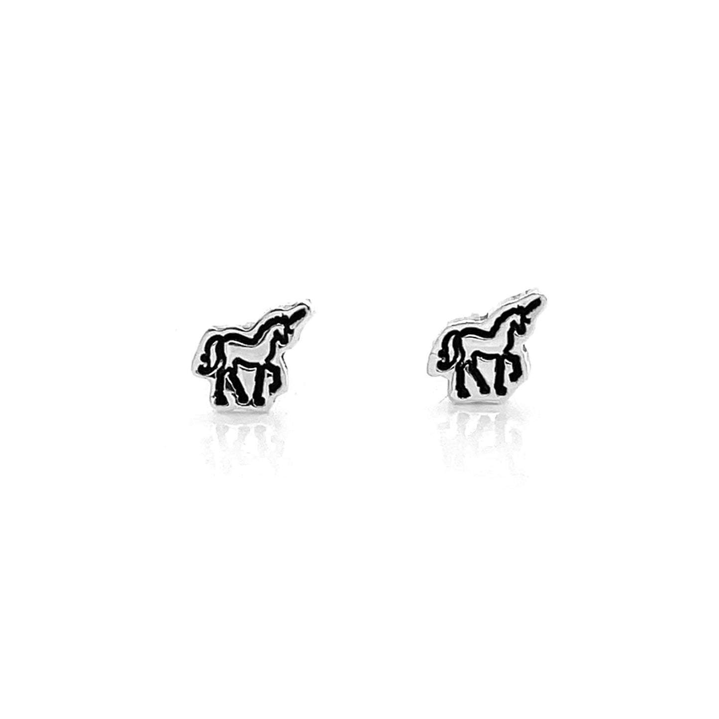 Earrings | Sterling Silver Stud Earrings | Unicorn