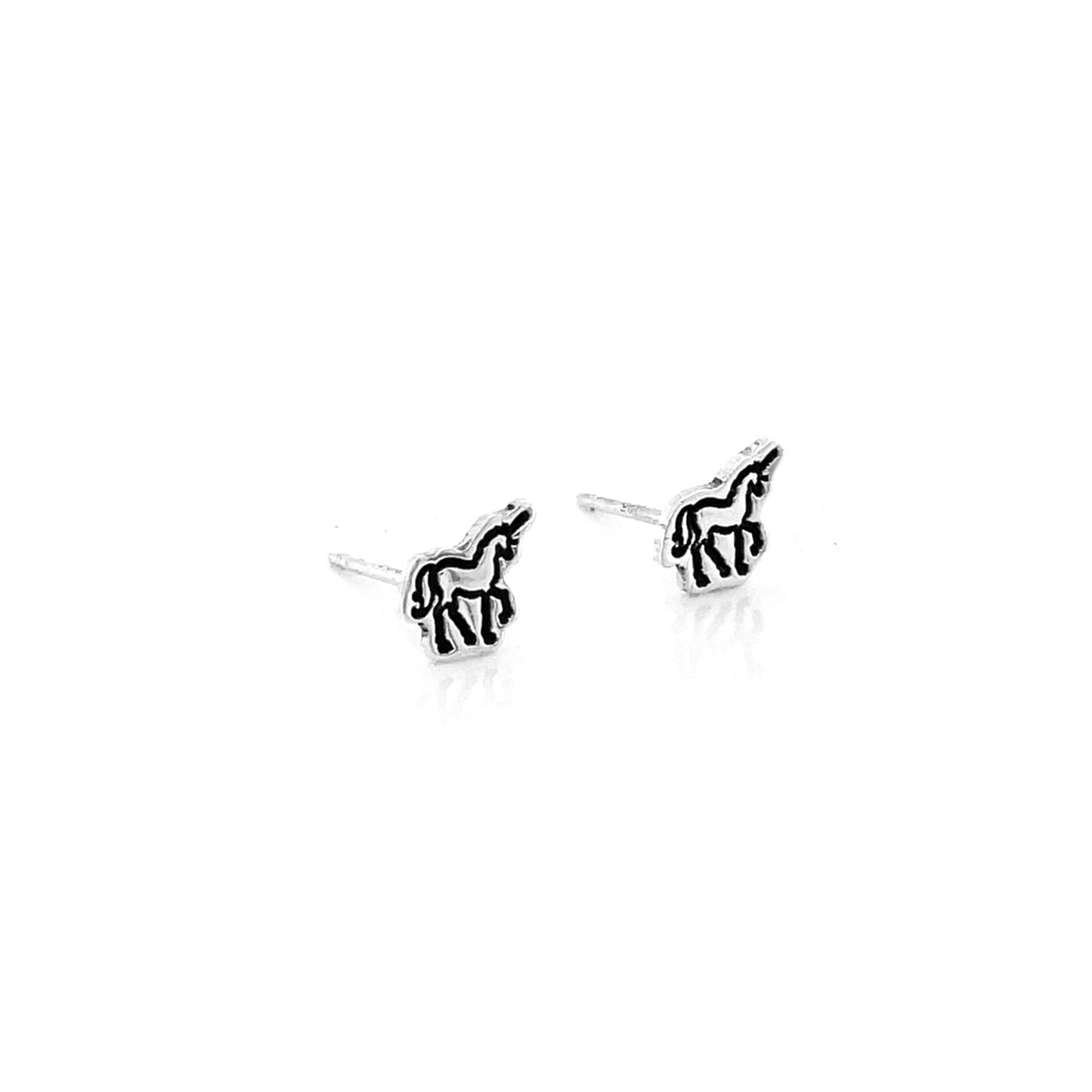 Earrings | Sterling Silver Stud Earrings | Unicorn